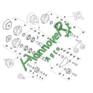 Позиція5 Ролик опорний в зборі AC823070, АС823070,  Kverneland , Квернеланд
